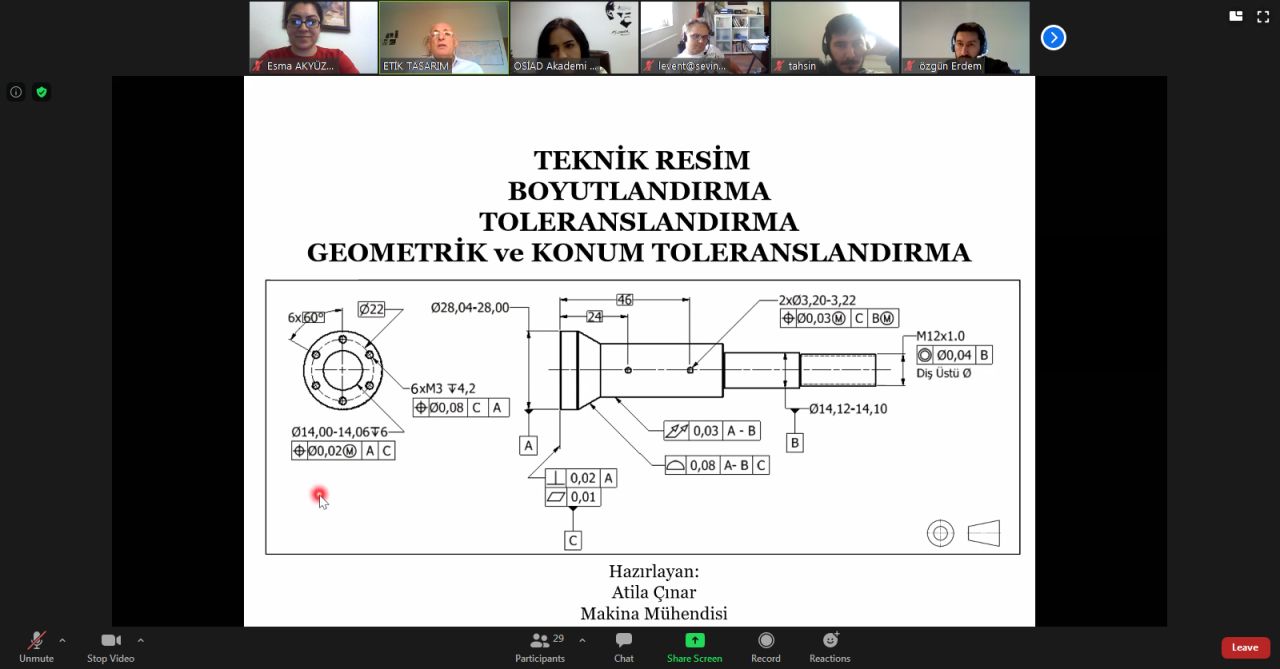Geometrik Boyutlandırma ve Toleranslandırma Eğitimi